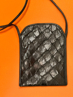 Pre - Order : Mobile phone fish leather pouch
